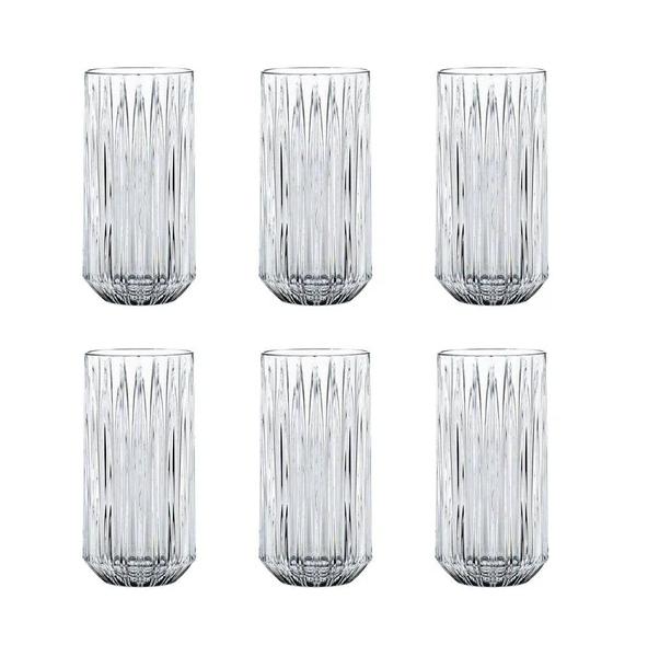 Jules Long Drink Glasses 375ml, Set of 6