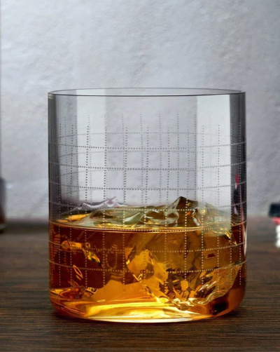 Finesse Grid Whisky Glass, 300ml