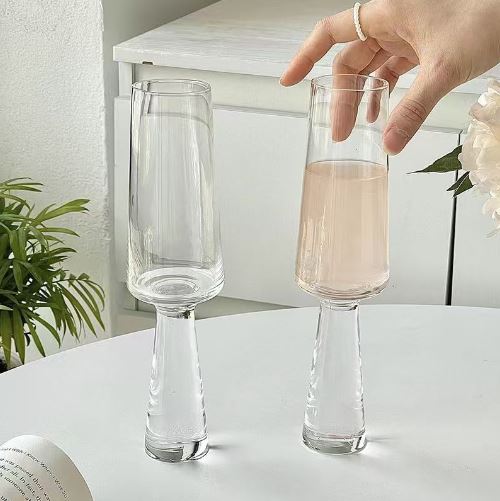 Crystal Luxe Champagne Flute Glass - Set Of 6