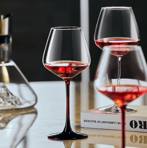 Red Stem Wine Glass - Set of 2