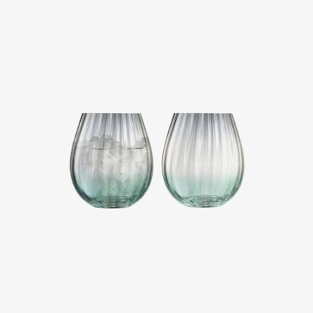 Dusk Tumbler 425ml, Set of 2 - Green & Grey