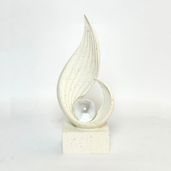 Eternal Flow Crystal Orb Sculpture