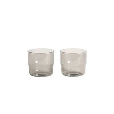 Menlo Short Tumblers, Set of 2 - Smoke Grey