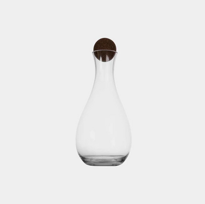Nature Wine Carafe with Cork Stopper Tall 2000ml - Brown