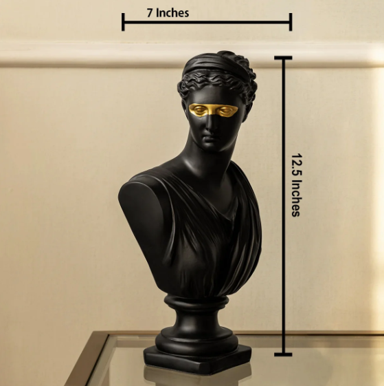 Grace of Olympus Home Decorative showpiece & Items for Room Decoration - Black