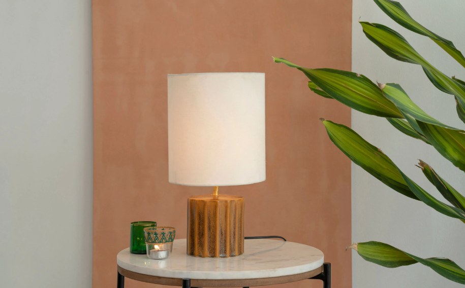 Doric Brown Table Lamp