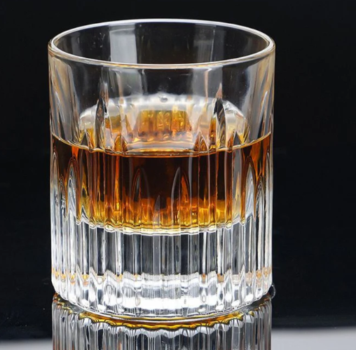 elegant heavy-bottom whiskey crystal glass (gift box) - set of 6