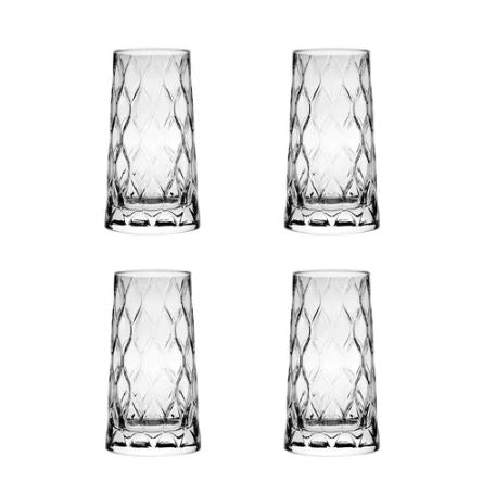 Leafy Highball Glasses 345ml, Set of 4