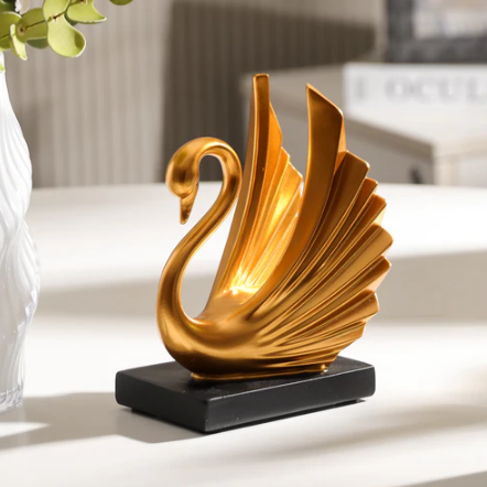 Royal Swan Sculpture Small - Bright Gold