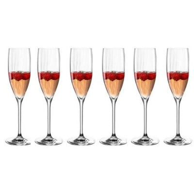 Champagne Flutes 250ml, Set of 6