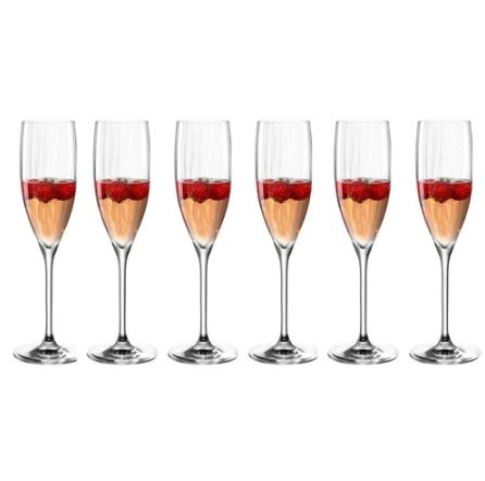 Champagne Flutes 250ml, Set of 6