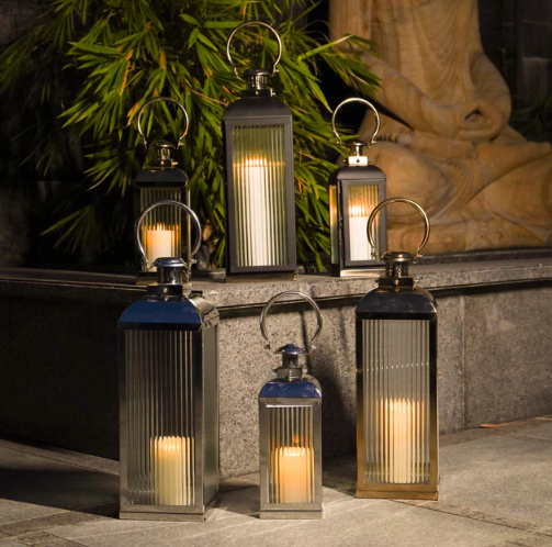 Small Stainless Steel Lantern, Gold