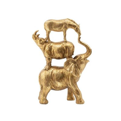 Stacked Savannah Sculpture Large - Gold