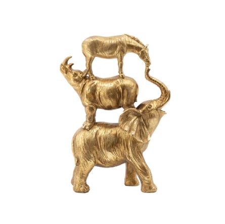 Stacked Savannah Sculpture Large - Gold