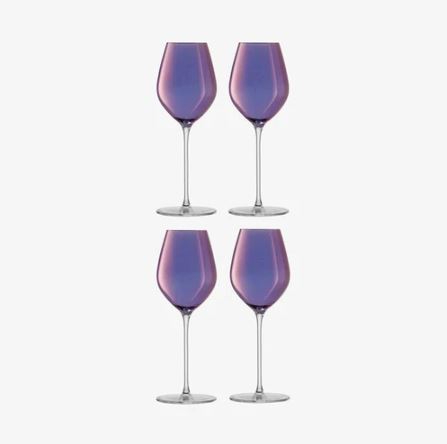 Aurora Champagne Tulip Glasses 285ml, Set of 4 - Polar Violet