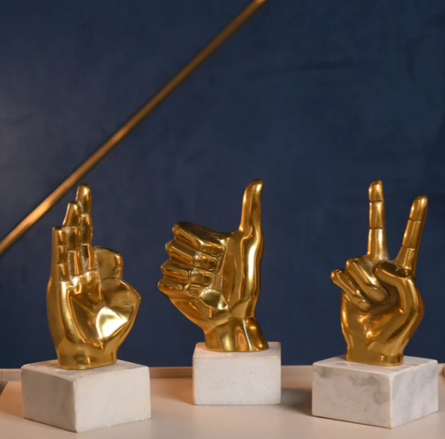 Grace Hand Gestures Accent Set of 3