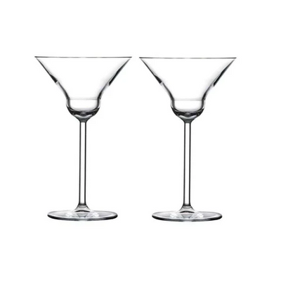 Rounded Martini Glasses 190ml, Set of 2