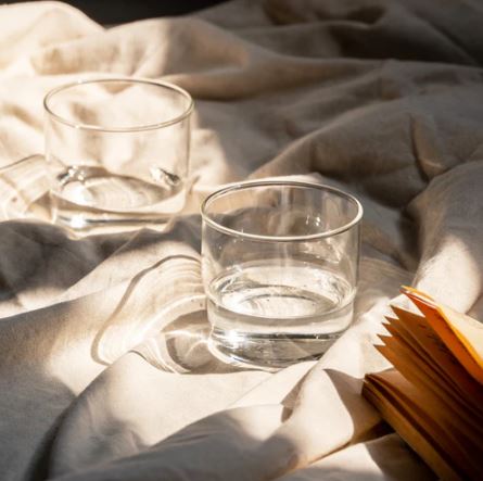 Menlo Short Tumblers, Set of 2 - Clear