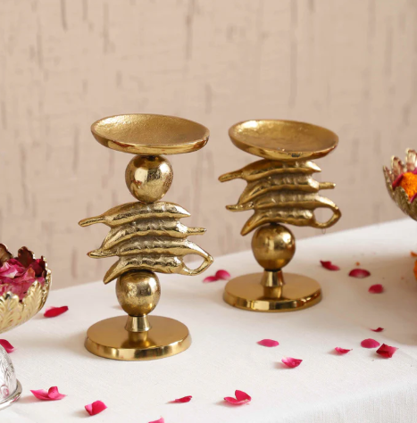 Auspicious Nimbu Mirchi Candleholder Set of 2