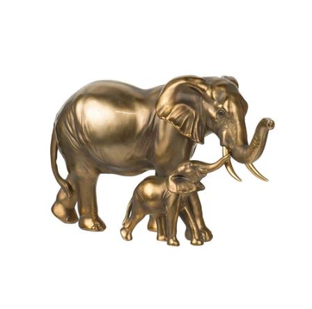 Mother & Baby Elephant Decorative Sculpture