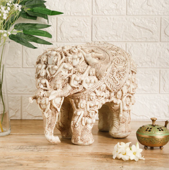 The Tribal Elephant (White)