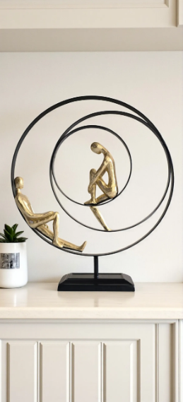 Golden & Black Polyresin Premium & Elegant Figurine