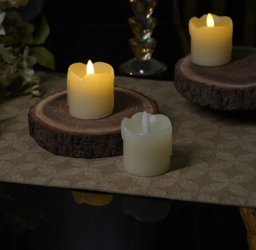 LED Small Real Wax Candle, set of 12