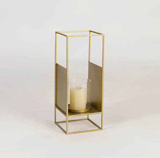 Firefly Metal Candle Lantern - Gold