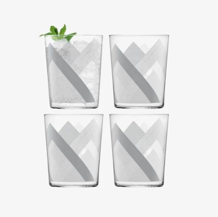 Peaks Tumblers 560ml, Set of 4 - Graphite