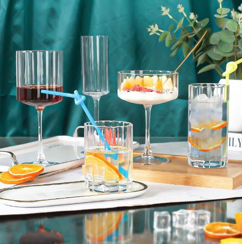 Blooming Cocktail Martini Coupe Glass - Set Of 4