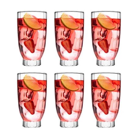 Amore Long Drink Tumblers 410ml, Set of 6