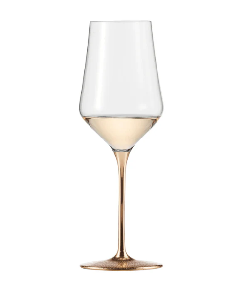 Ravi White Wine Glass, Gold