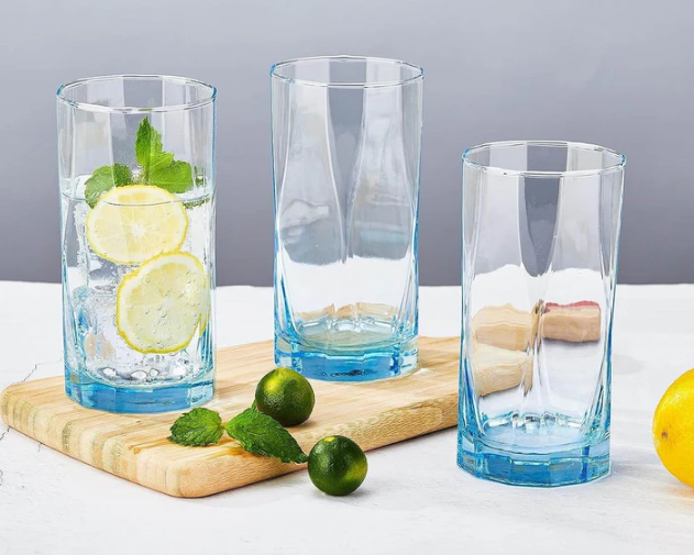 Geometric Shapes Drinking Glass for Beverages - 440 ml