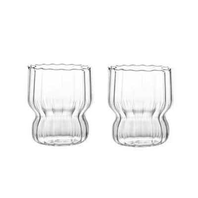 Lines Glass Tumblers, Set of 2