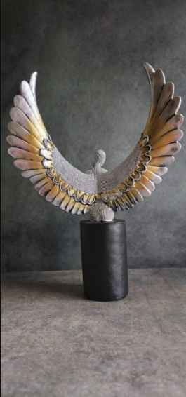 Glittering Lady with Wide Open Wings