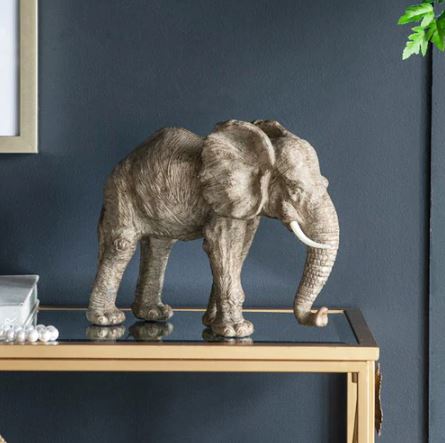 Walking Elephant Sculpture Large - Brown