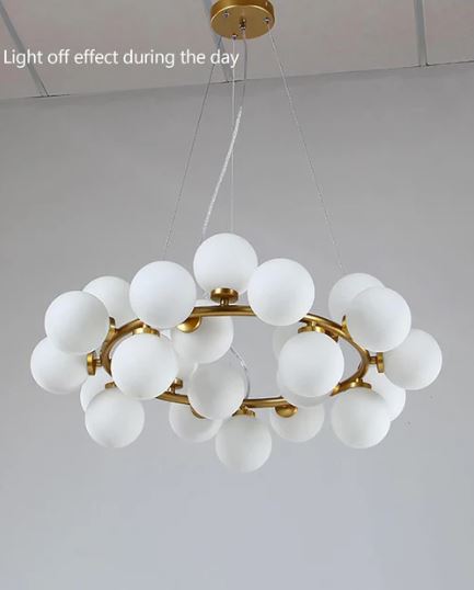 Aries Shiny Nickel Chandelier - 25 Light
