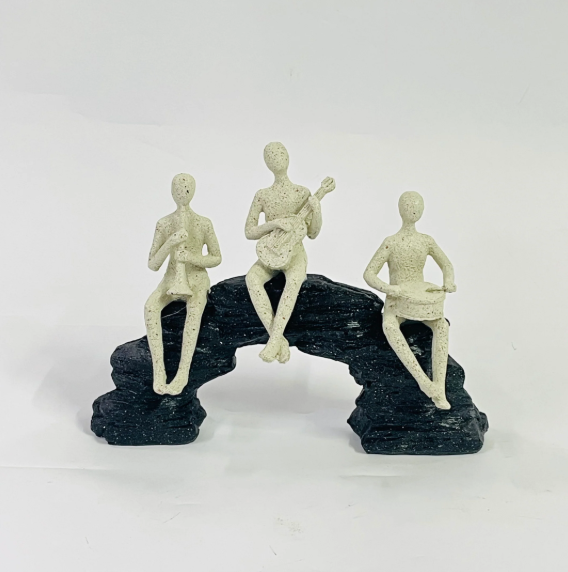 Three Man Musician Showpiece