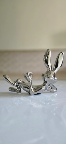 Chrome Silver Bunny