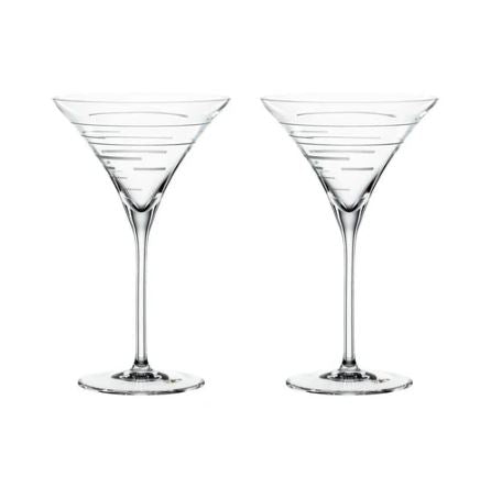 Signature Drinks Lines Cocktail Glasses 220ml, Set of 2