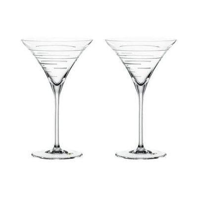 Signature Drinks Lines Cocktail Glasses 220ml, Set of 2