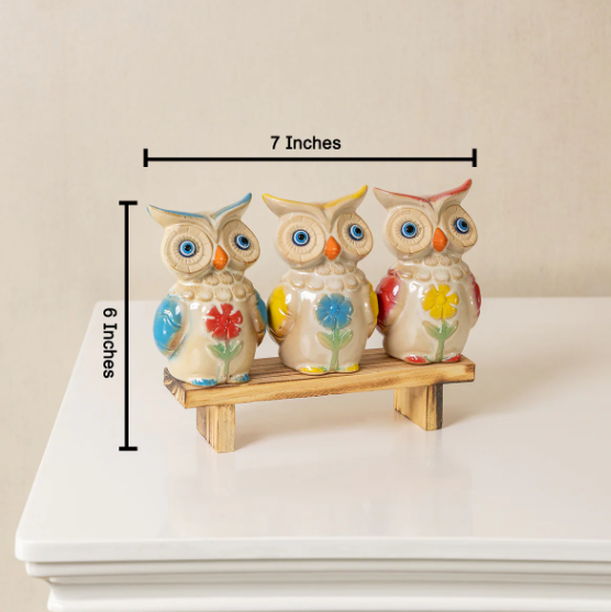 Owl Garden Melody Table Decoration Showpiece & Home Decoration Items