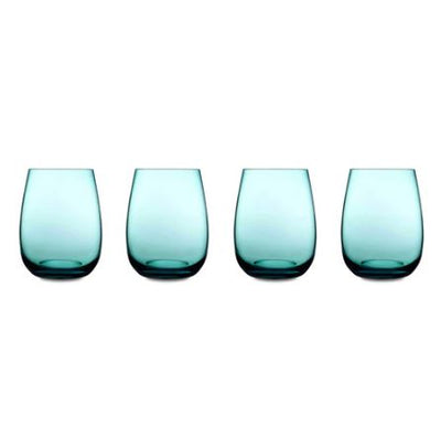 Colored U Tumblers 440ml, Set of 4 - Petroleum Green