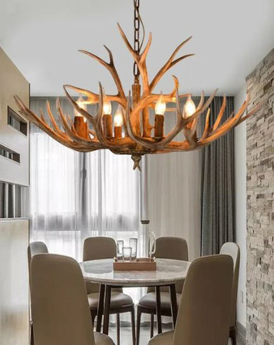 The Antler 6 - Light Geometric Chandelier