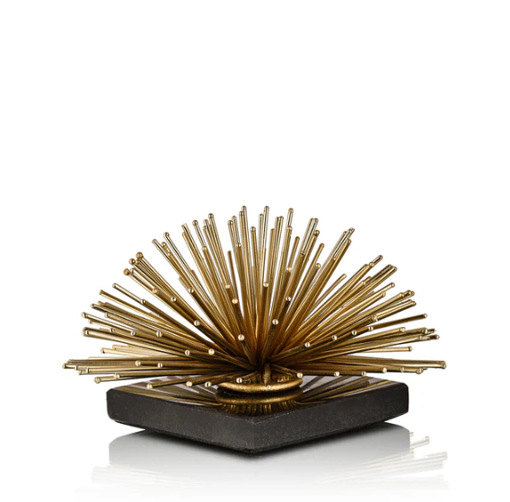 Star Burst Gold/Black Figurine Decor, Small