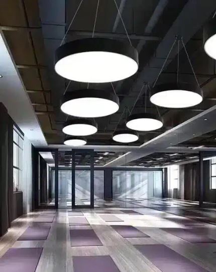 Round LED Drum Pendant Light