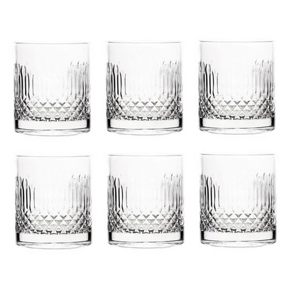 Diamante Whiskey Tumblers 380ml, Set of 6