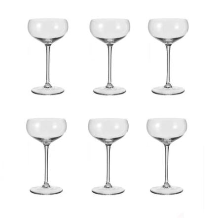 Cheers Champagne Bowl Glasses 315ml, Set of 6