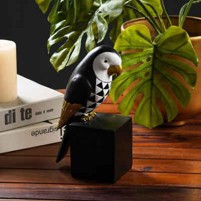 Cockatoo Symphony: Geometric Resin Beauty