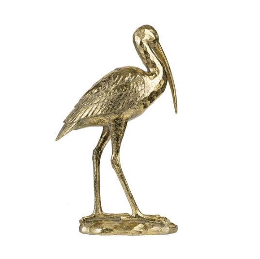 Hunting Crane Sculpture Large - Gold